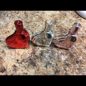 Bebe heart fragrance set shiny perfume bottles (3)